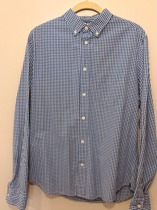 GAP Other - GAP Mens Medium Classic Blue & White Gingham Button-Down Shirt -100% Cotton
